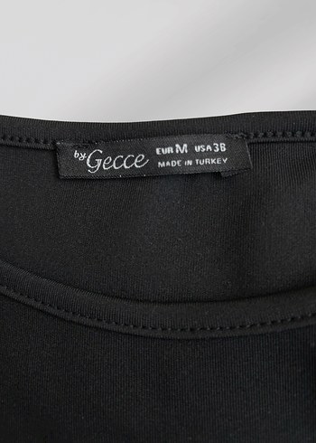 Siyah Uzun Kollu Crop Bluz - Görsel 4