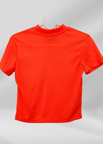 Neon Turuncu Kadın Kısa Kollu Tişört - Görsel 3