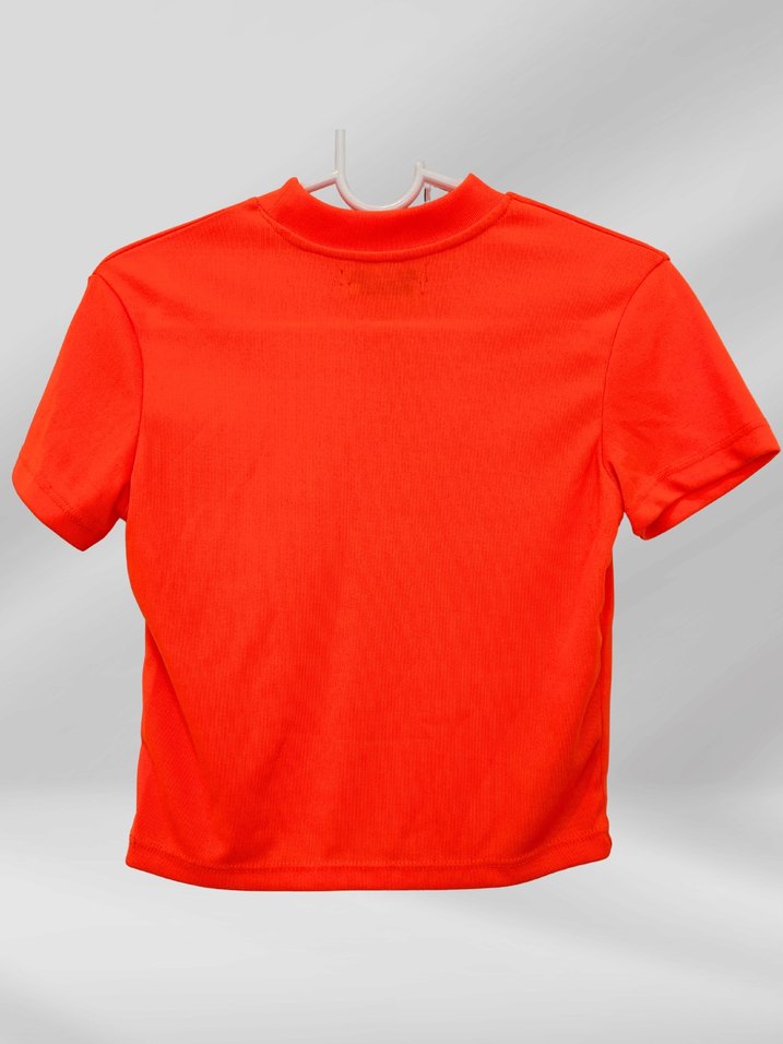 Neon Turuncu Kadın Kısa Kollu Tişört - Görsel 3