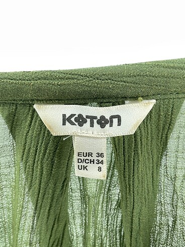 36 Beden yeşil Renk Koton Bluz %70 İndirimli.