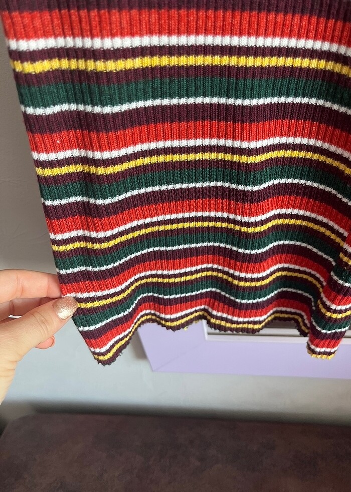 Çok renkli kumaş pantolon - Görsel 3