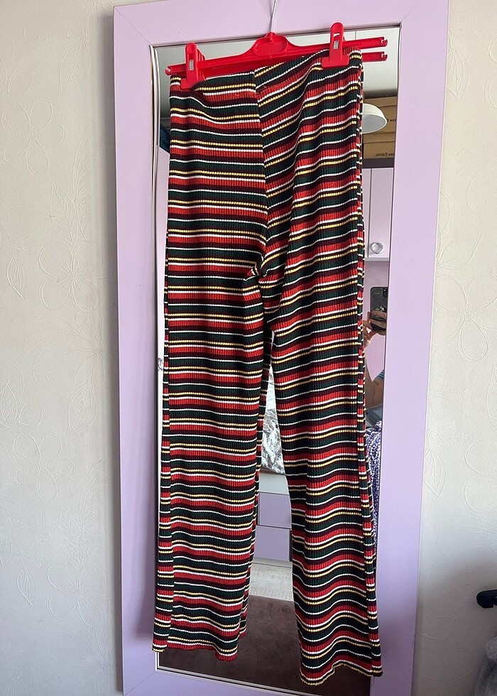 Çok renkli kumaş pantolon - Görsel 4