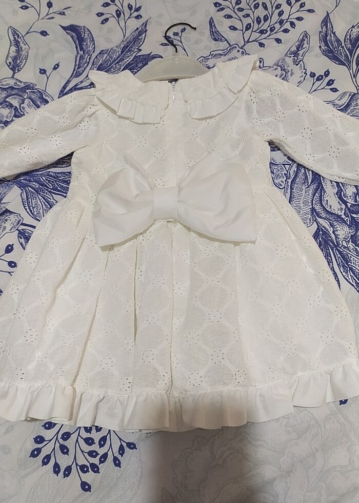 Beyaz dantelli çocuk elbisesi - Görsel 3