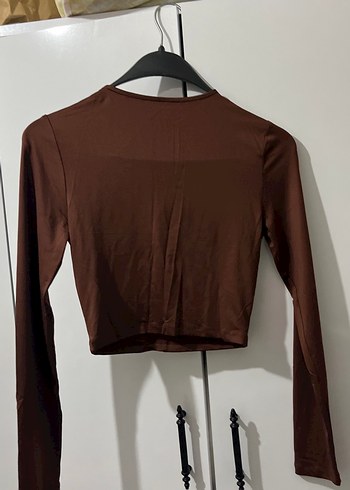 Bershka Düğmeli Kahverengi Kadın Süet Bluz