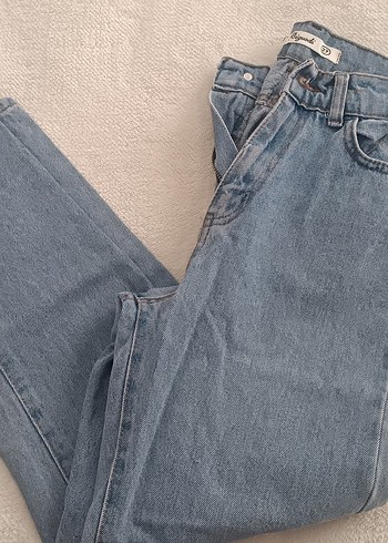 Mavi Rahat Kesim Midi Kot Pantolon