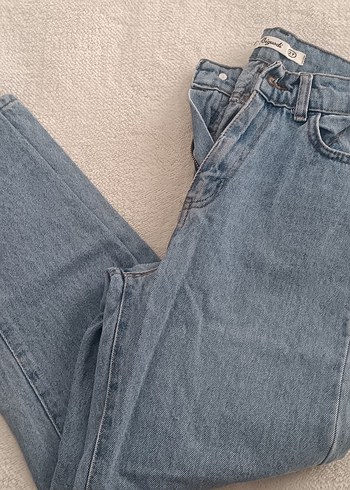 Diğer Mavi Rahat Kesim Midi Kot Pantolon