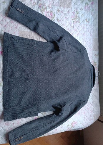 Gri Erkek Düğmeli Yün Ceket - Görsel 3