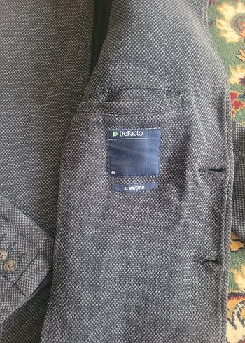 Gri Erkek Düğmeli Yün Ceket - Görsel 2