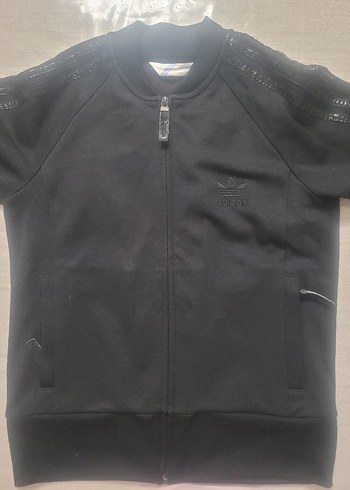 Adidas Siyah Fermuarlı Kadın Spor Ceket - Görsel 3