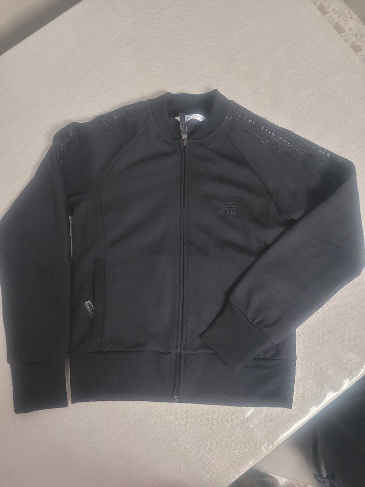 Adidas Siyah Fermuarlı Kadın Spor Ceket - Görsel 5