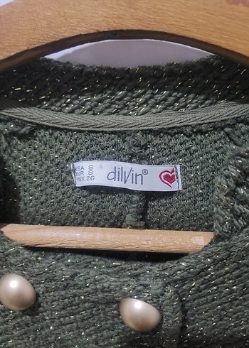 Düğmeli Yeşil Triko Kadın Ceket - Görsel 3