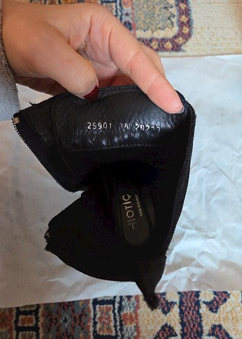 Siyah Süet Punk Tarzı Kadın Bot - Görsel 5