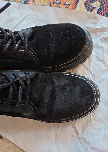 Siyah Süet Punk Tarzı Kadın Bot - Görsel 6