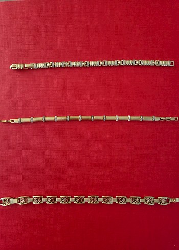 Zincir Detaylı Altın Renkli Kadın Bileklik - Görsel 5