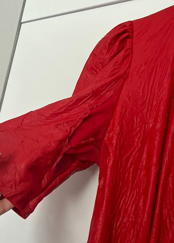 Kırmızı Midi Kadın Elbise - Görsel 3