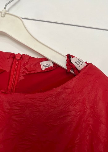 Kırmızı Midi Kadın Elbise - Görsel 4