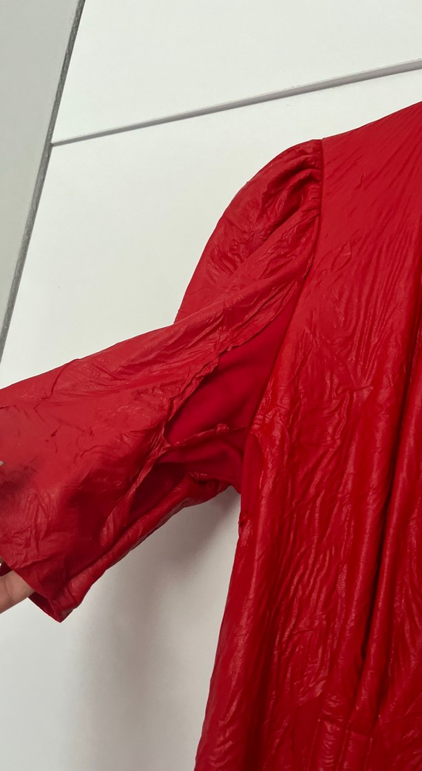 Kırmızı Midi Kadın Elbise - Görsel 3