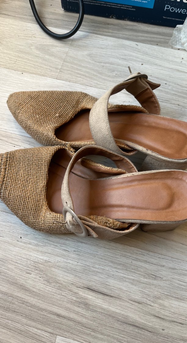 Bej Keten Kadın Dolgu Topuk Espadril - Görsel 3