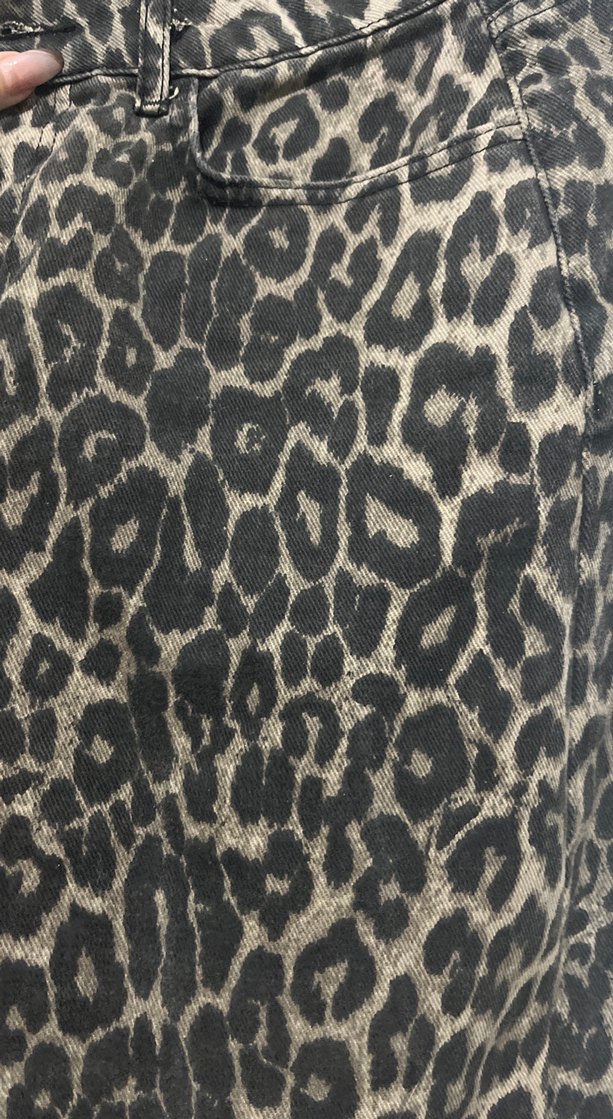 Kahverengi Leopar Desenli Kadın Pantolon - Görsel 4