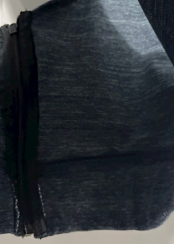 Gri Yüksek Yakalı Spor Crop Top - Görsel 5