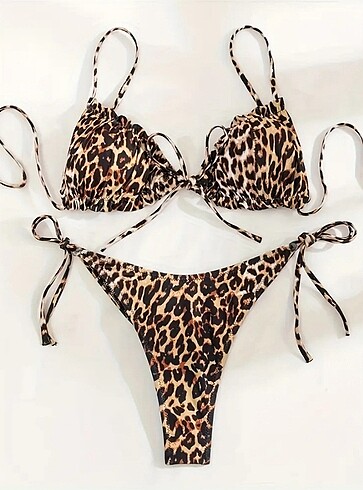 Leopar Desenli Bikini