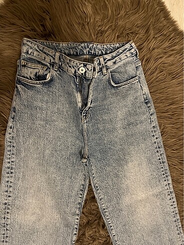 38 Beden mavi Renk Twist Culotte Jean Kot Pantolon