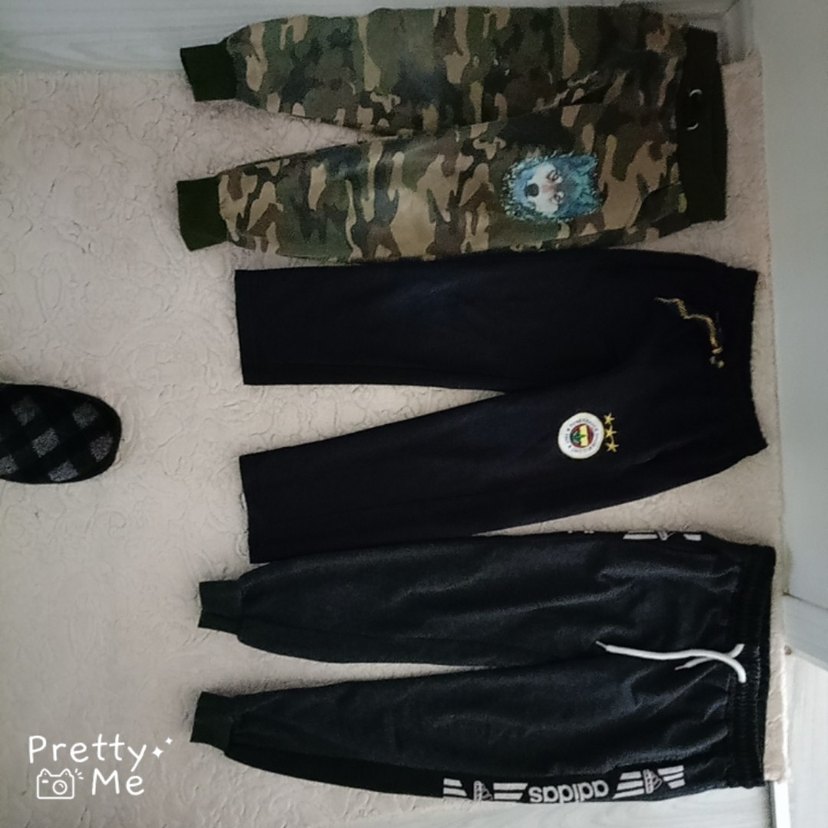 Kapüşonlu Kamuflaj Sweatshirt ve Siyah Eşofman - Görsel 2