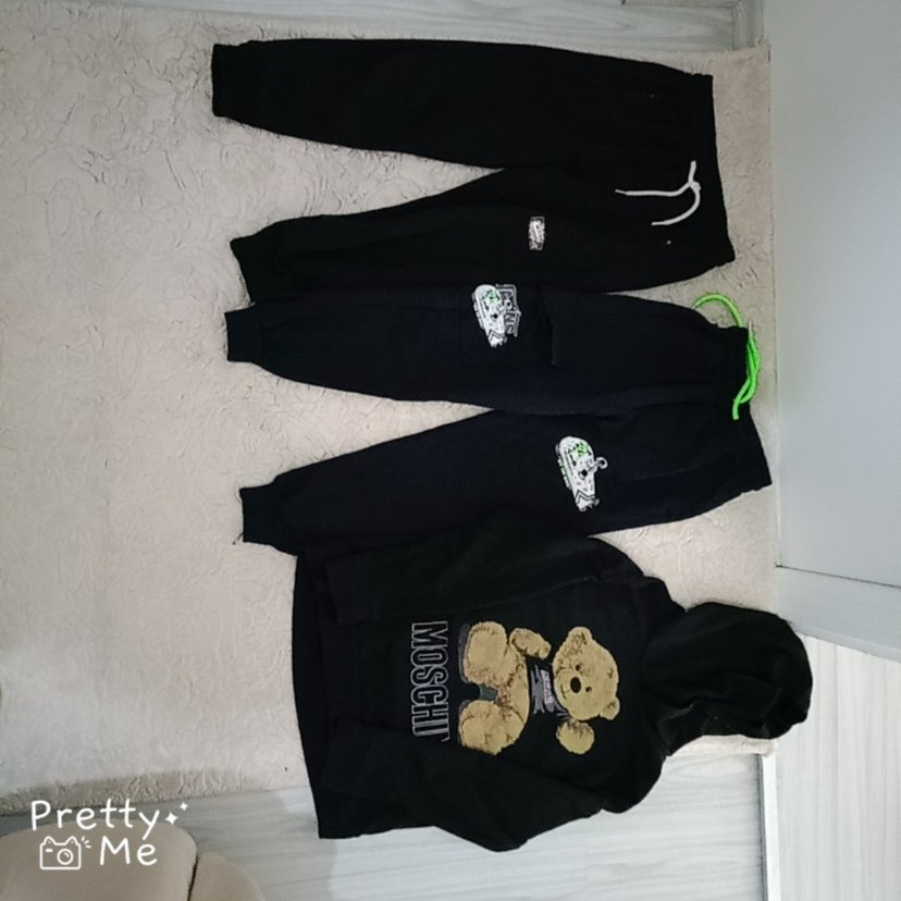 Koyu Siyah Kapüşonlu Baskılı Erkek Sweatshirt ve Eşofman - Görsel 2