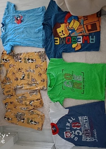 Erkek Çocuk Renkli Baskılı Kısa Kollu Tişört - Görsel 3