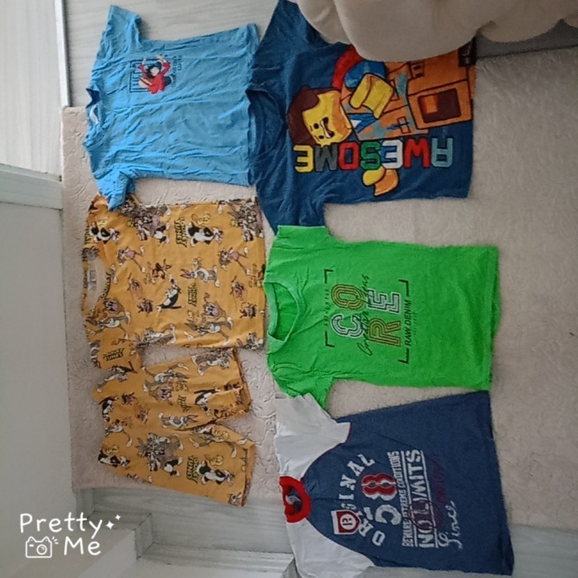 Erkek Çocuk Renkli Baskılı Kısa Kollu Tişört - Görsel 3