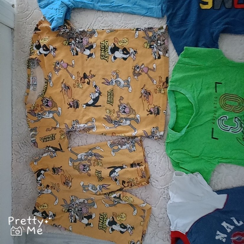 Erkek Çocuk Renkli Baskılı Kısa Kollu Tişört - Görsel 5