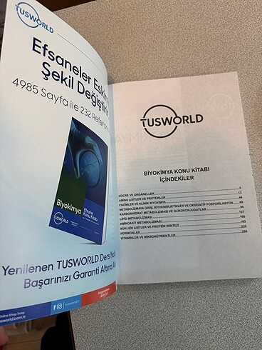  Tusworld Biyokimya Efsane Konu Kitabı