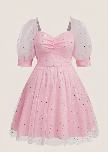 Diğer Bride To Be Pembe Büyük Beden Elbise
