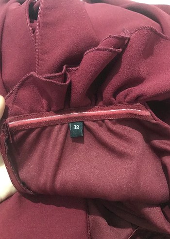 Bordo Abiye Elbise - Görsel 3