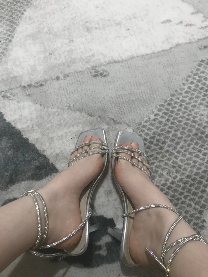 Taşlı abiye topuklu ayakkabı - Görsel 4