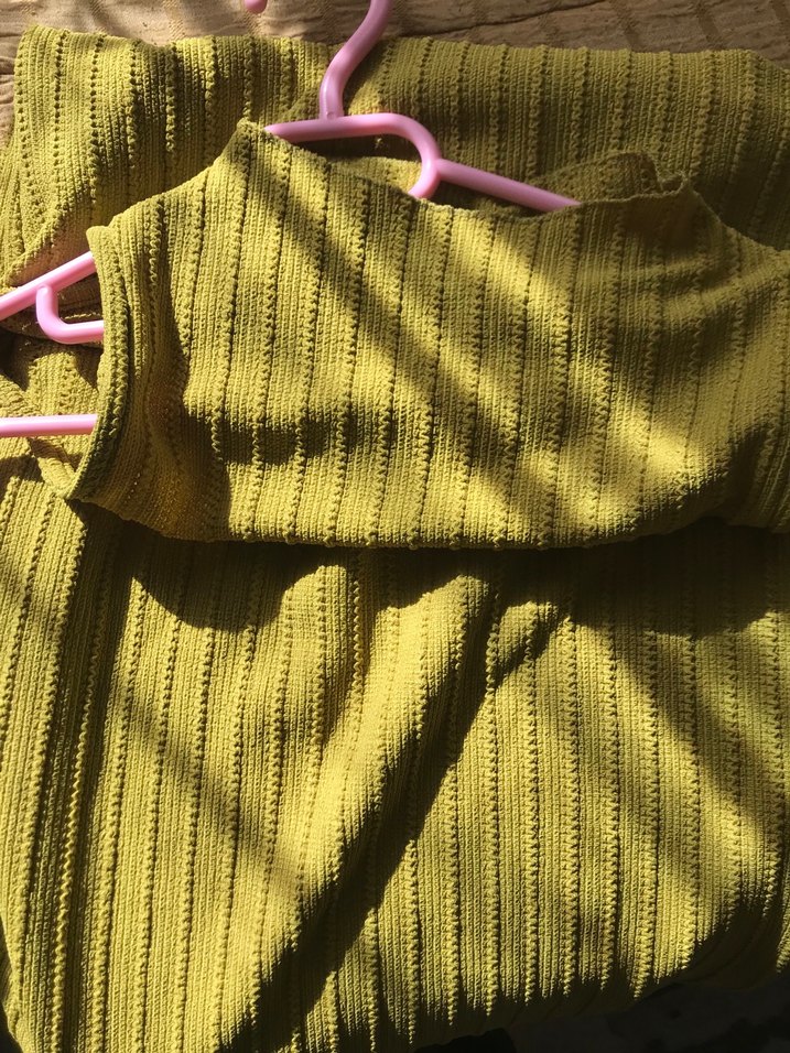 Yağ Yeşili Uzun Elbise - Görsel 3