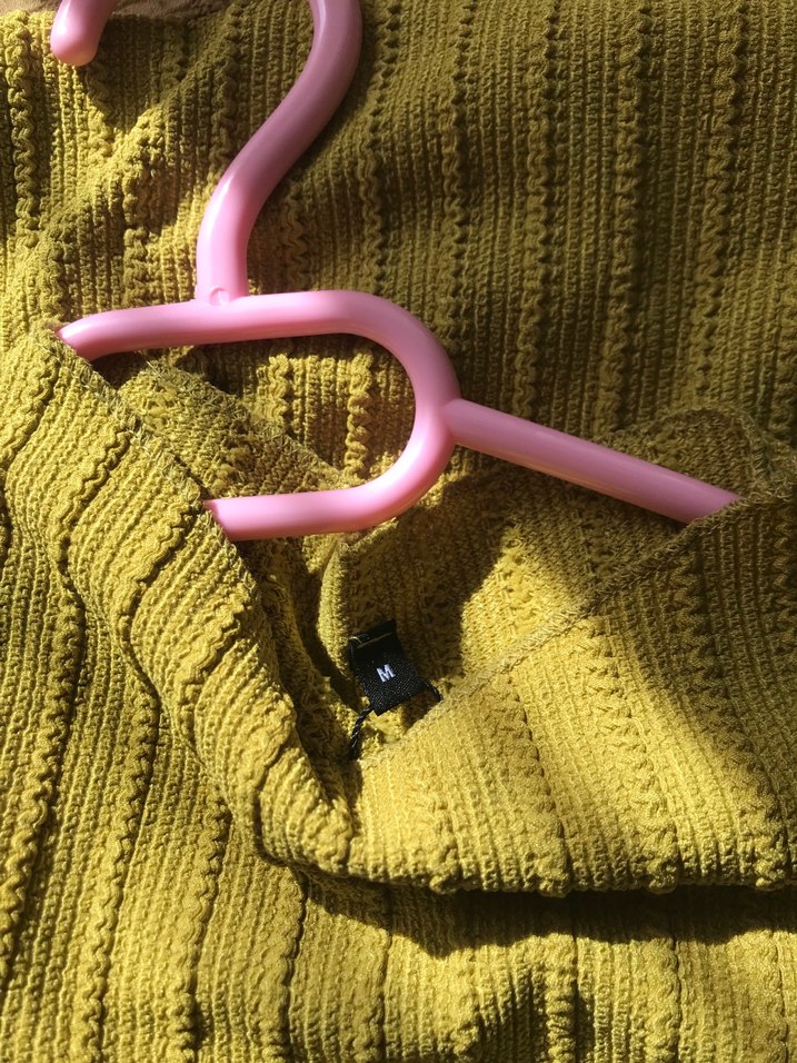 Yağ Yeşili Uzun Elbise - Görsel 4