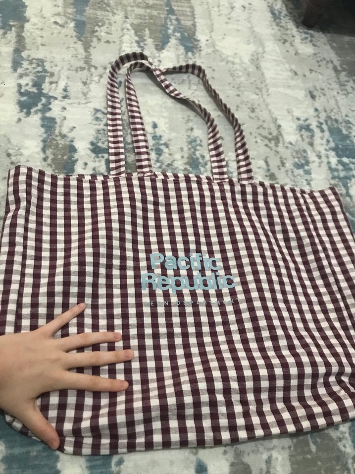 Bordo Pötikare Kadın Bez Çanta - Görsel 2