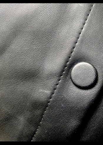 H&M Düğmeli Siyah Deri Etek - Görsel 6