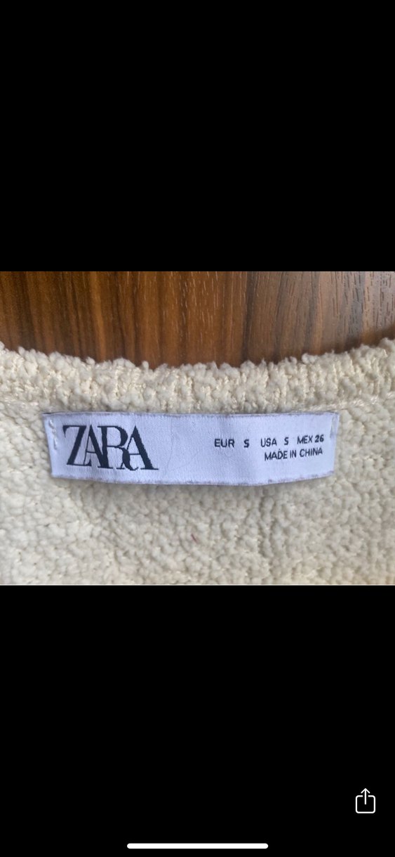 Zara Beyaz V Yakalı Uzun Kollu Triko Bluz - Görsel 2