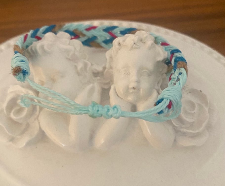 Turkuaz Elastik Bohem Bileklik - Görsel 2