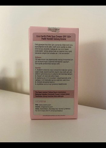 La Roche Posay THE SAEM ECO EARTH Pembe Güneş Kremi SPF50+ PA++++