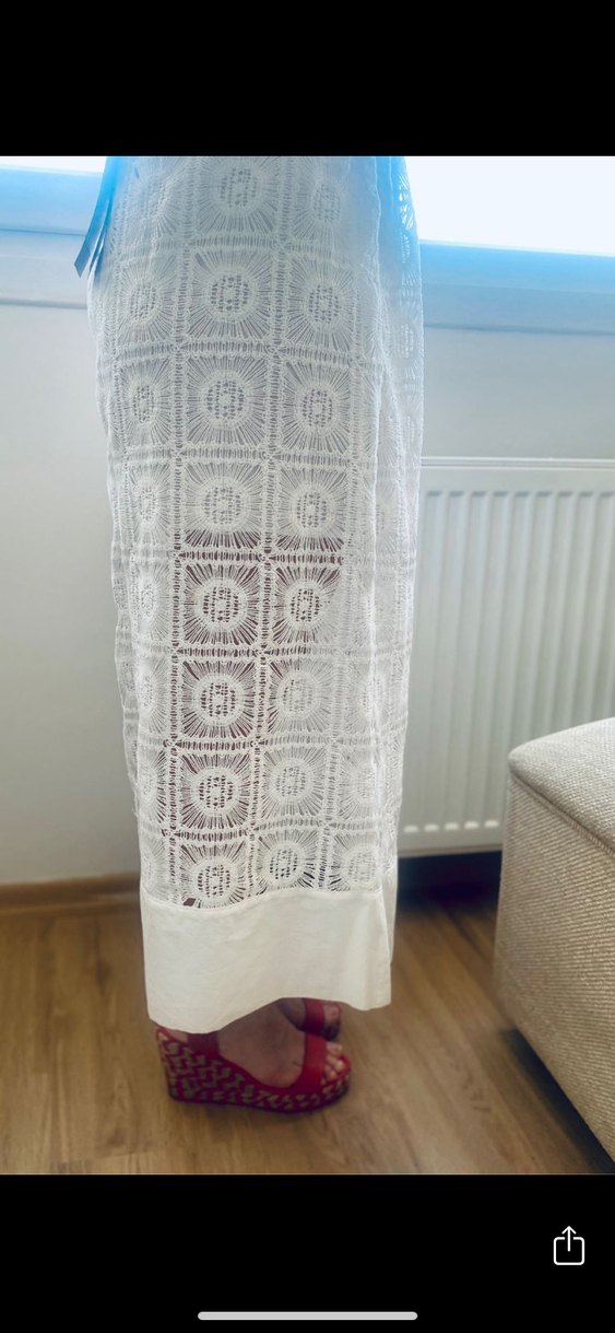 Massimo Dutti Beyaz Dantel Etek - Görsel 2