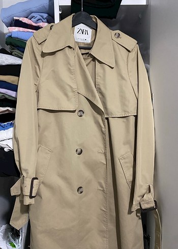Bej Midi Kadın Trençkot - Görsel 3