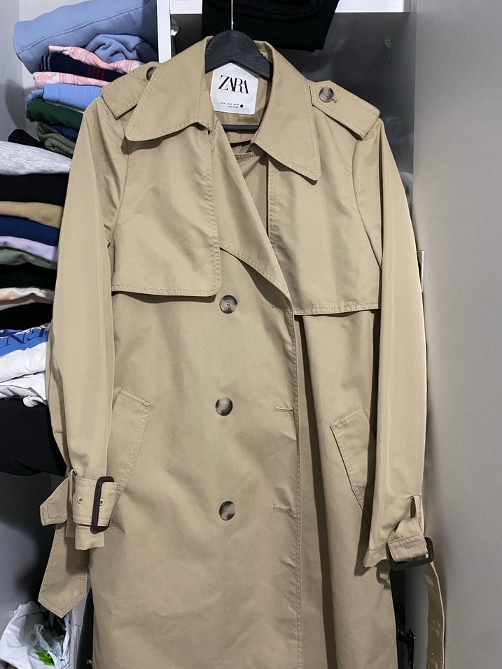 Bej Midi Kadın Trençkot - Görsel 3