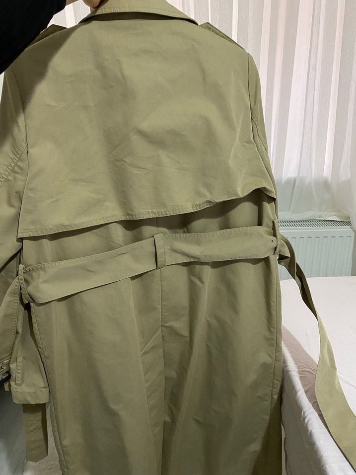 Bej Midi Kadın Trençkot - Görsel 5