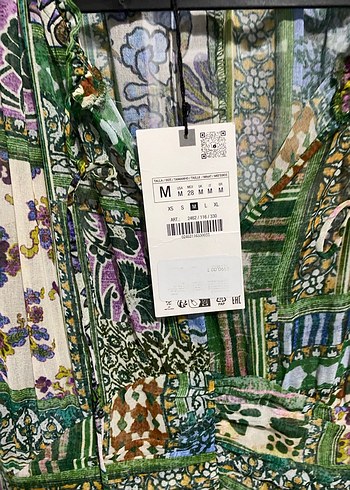 Bohem Desenli Uzun Kollu Kuşaklı Elbise - Görsel 3