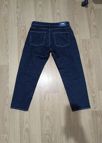 Erkek Lacivert Regular Fit Midi Kot Pantolon, baggy pantolon. - Görsel 2