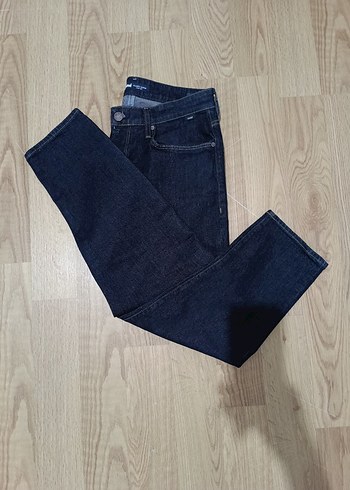 Erkek Lacivert Regular Fit Midi Kot Pantolon, baggy pantolon. - Görsel 4