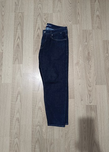 Erkek Lacivert Regular Fit Midi Kot Pantolon, baggy pantolon. - Görsel 3